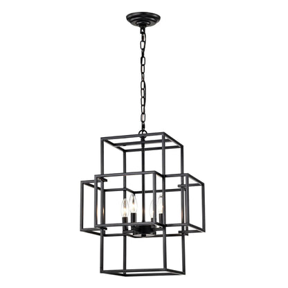 4 Light Metal Lantern Pendant Chandeliers