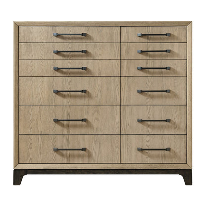 Master Chest 10-drawer dresser in brown wood with metal bar pulls HouseOfZazla on Tampa Home & Garden Store