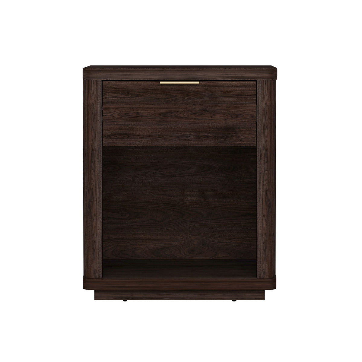 Evelyn Nightstand with 1 drawer and open shelf in dark brown wood by HouseOfZazla on Tampa Home & Garden Store