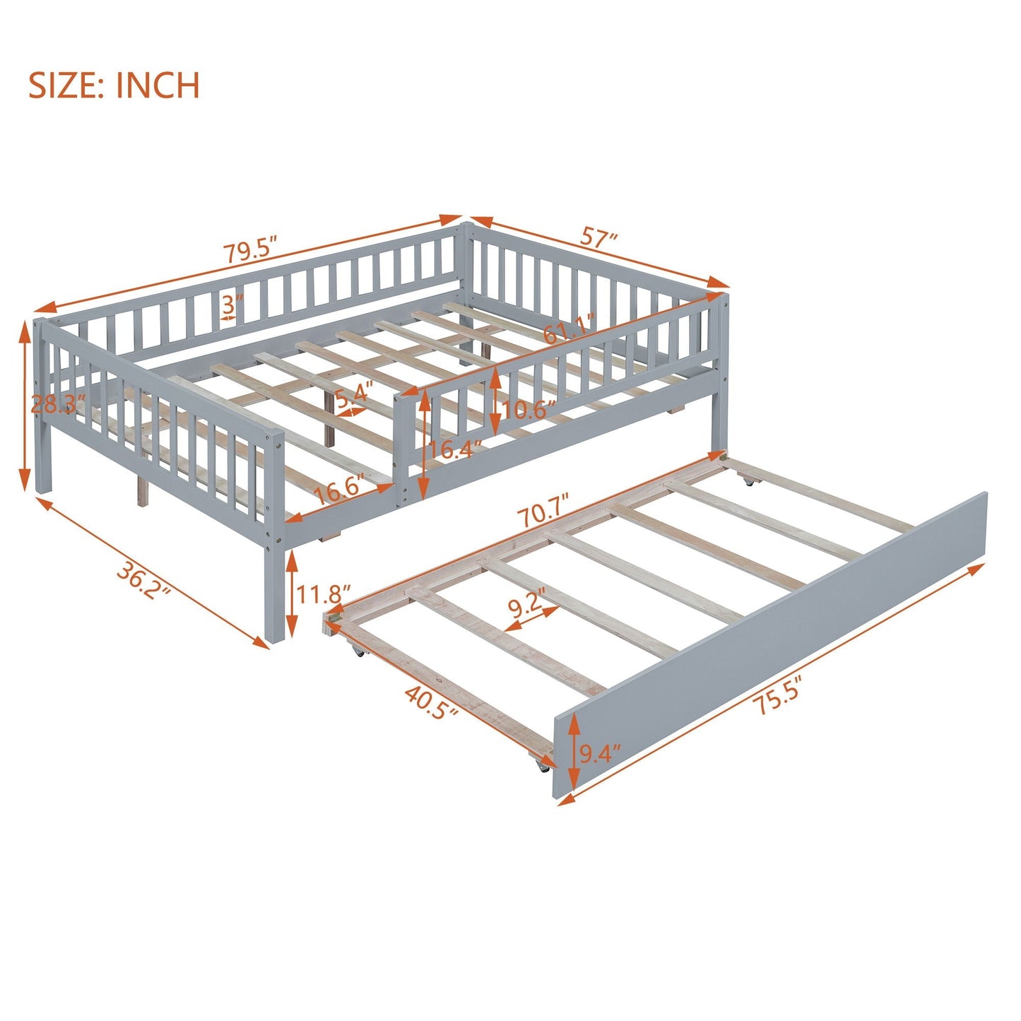 Multi Functional Wooden Daybed and Bedroom