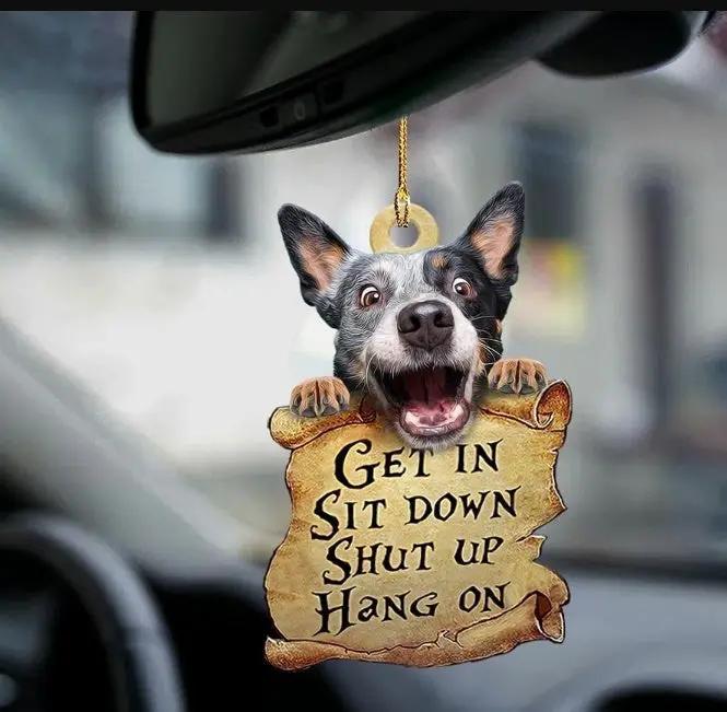 Car Pendant Sleeping Dog Angel Decor Hanging