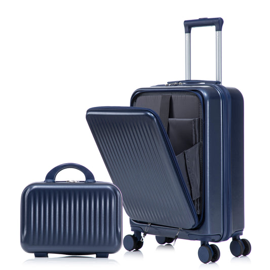 14/20in ABS spinner luggage set navy blue, 2-piece by HouseOfZazla on Tampa Home & Garden Store