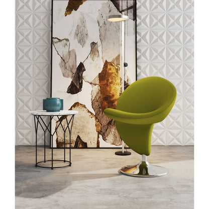 Swivel lounge chair lime green wool blend upholstery by HouseOfZazla on Tampa Home & Garden Store