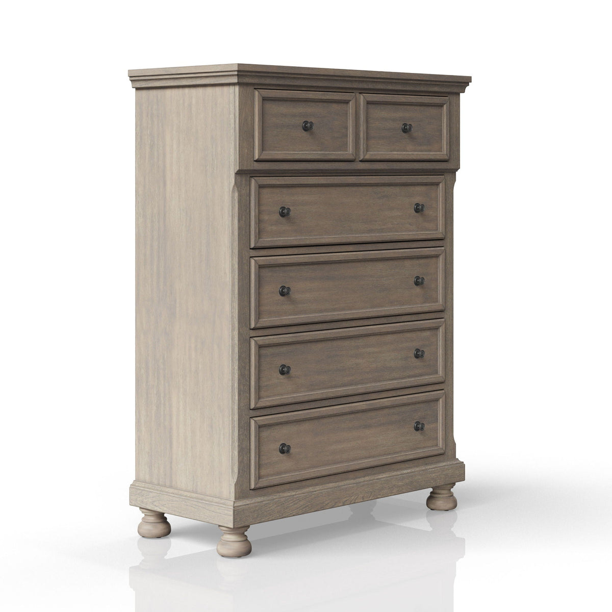 Five Drawer Solid Wood Antique Chest by HouseOfZazla in brown stain on Tampa Home & Garden Store
