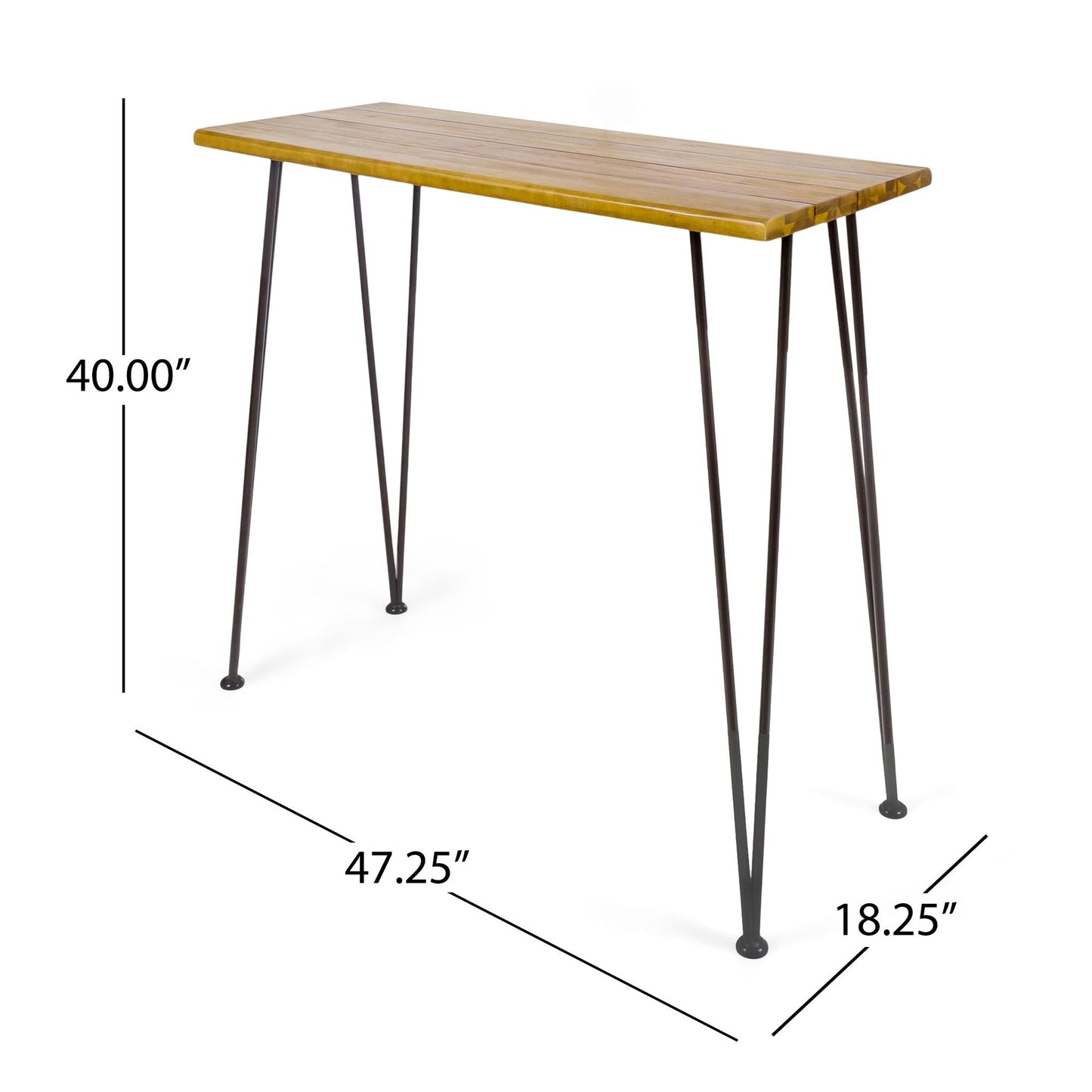 Dione Outdoor Industrial Bar Set of Acacia Wood