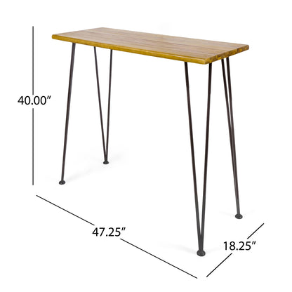 Dione Outdoor Industrial Bar Set of Acacia Wood