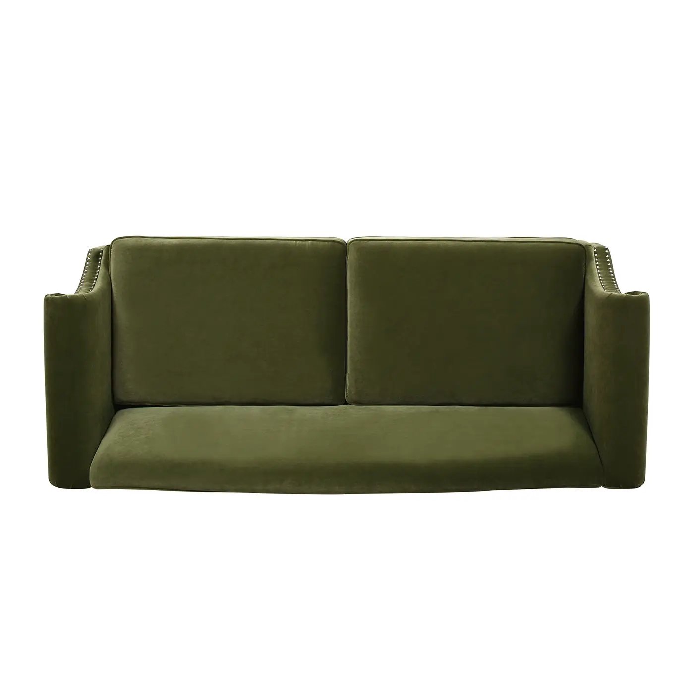 Elaine Camel Back Small Space Sofa olive green upholstery by Unique Piece Furniture on Tampa Home & Garden Store