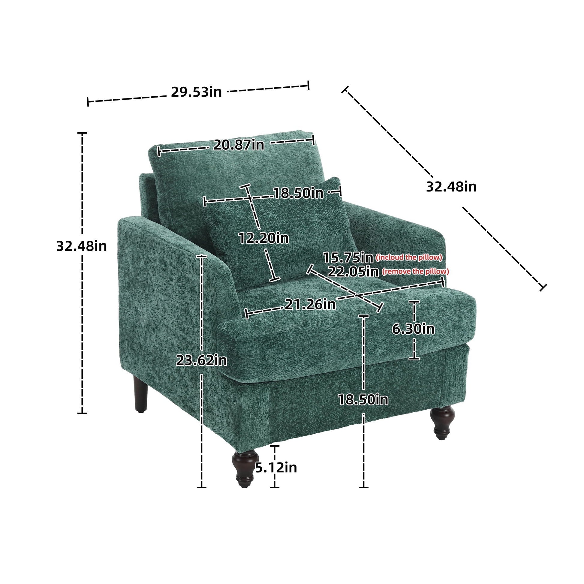 Modern mid-century wood-frame tufted armchair teal upholstery HouseOfZazla on Tampa Home & Garden Store