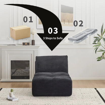 Single Chaise Longue With Movable Ottoman