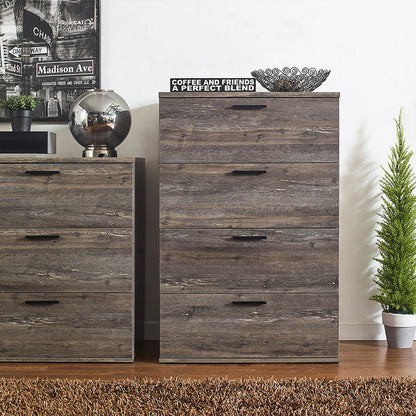 Two Oliver Farmhouse jumbo chests with 4 drawers each in weathered wood by HouseOfZazla on Tampa Home & Garden Store