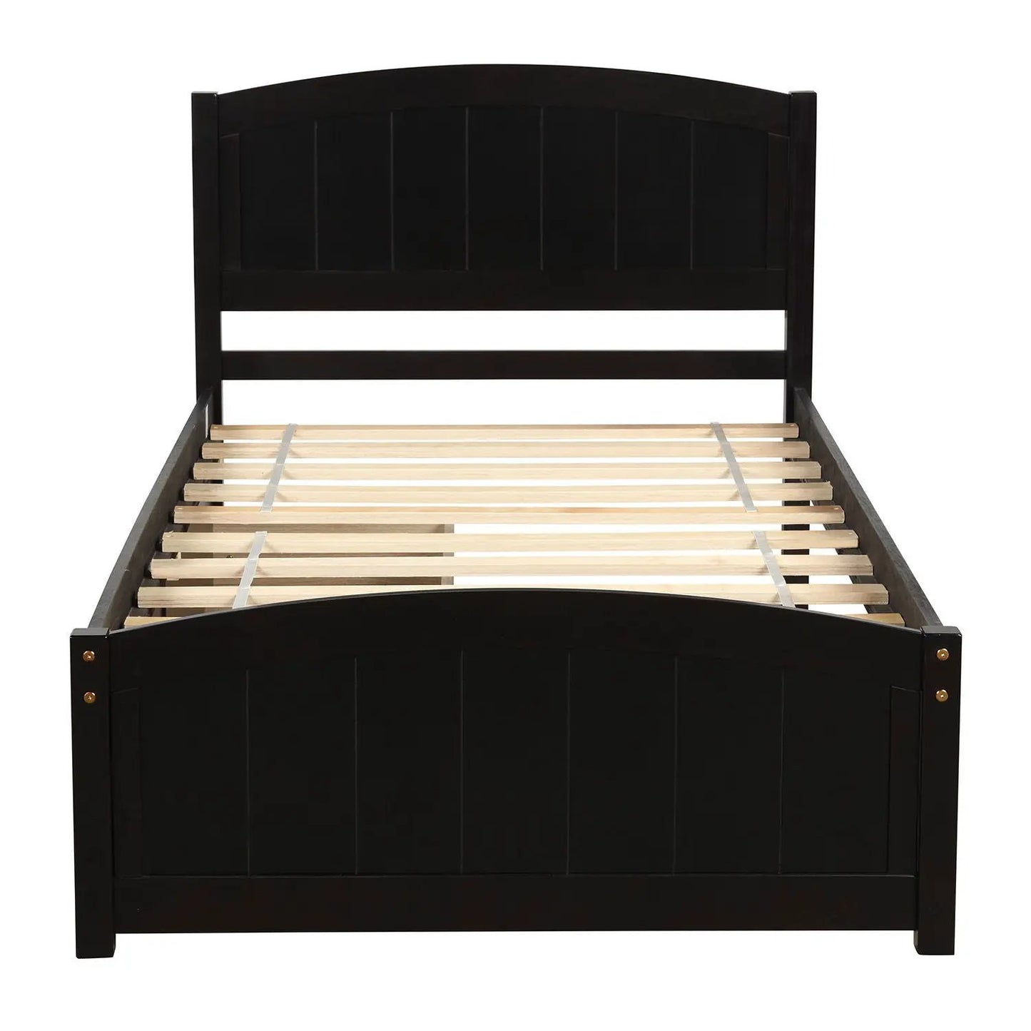 Platform Bed and Headboard With Footboard Slats
