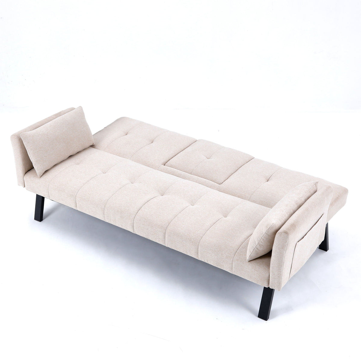 Compact Foldable Sofa Bed and Cup Holder