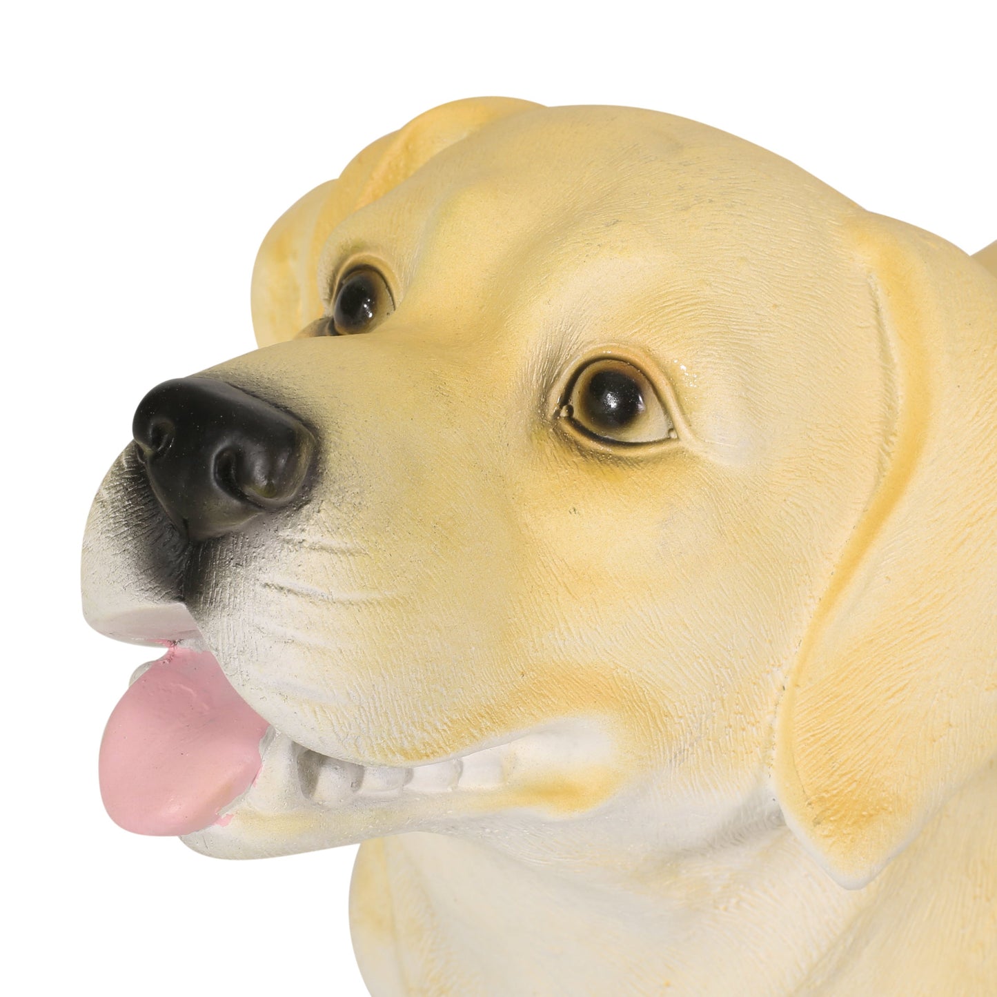 MGO Dog Bench head sculpture in light brown for outdoor garden decor on Tampa Home & Garden Store