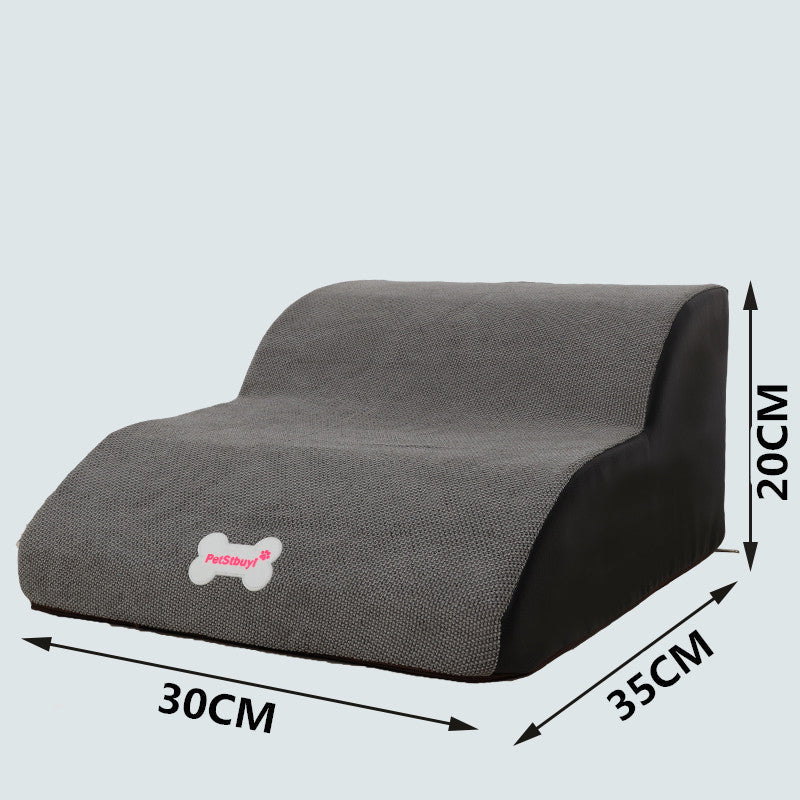 Small dog sofa ramp bed in gray fabric with curved back 30x35x20cm Sell My Stuff on Tampa Home & Garden Store