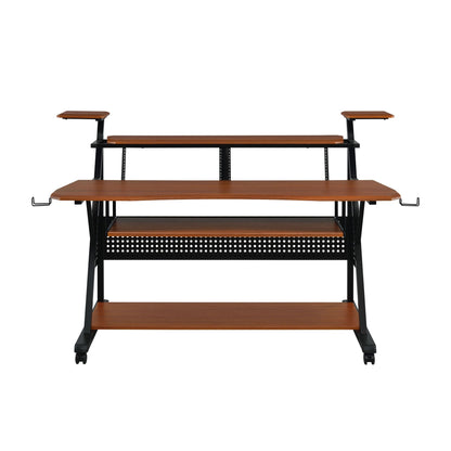 Willow Versatile Music Desk with four wood surfaces on black metal power-frame on Tampa Home & Garden Store