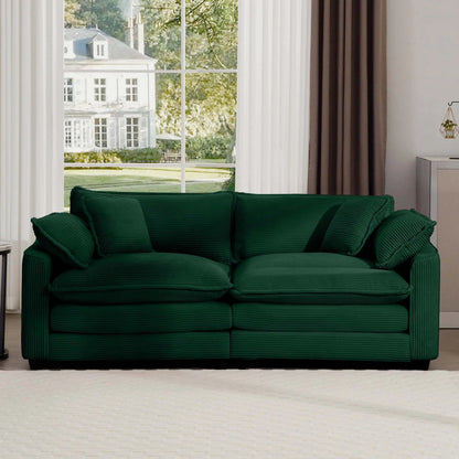 Modern 2 Seater Loveseat with 4 Pillows Elegance