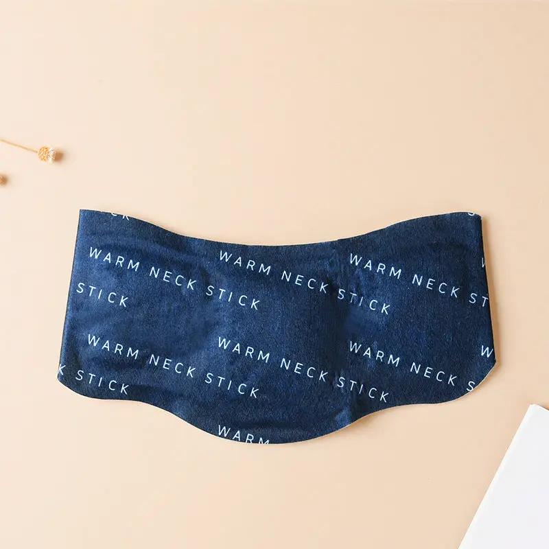 Warm neck patch by FLIPSTYLEZLLC in navy blue fabric with WARM NECK STICK print on Tampa Home & Garden Store