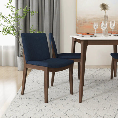 Mid Century Modern Solid Wood Dining Chair Set