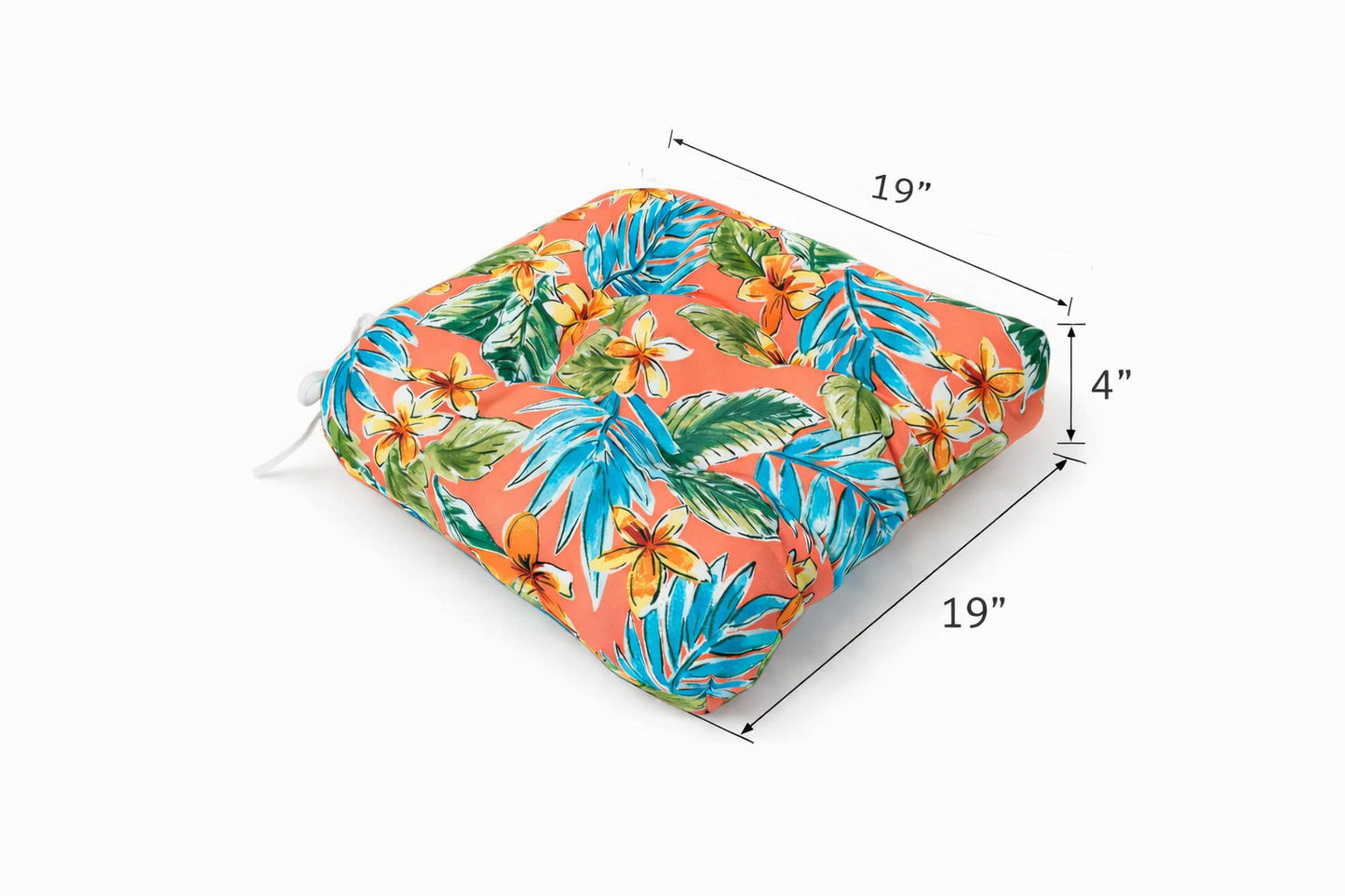 Outdoor Tufted Chair Cushions Set of 2 19 Inch