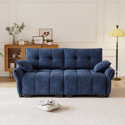 Premium Two Seater Sofa and Chenille Fabric Detail