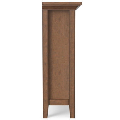Entryway cabinet with adjustable shelves and drawers in brown wood finish by HouseOfZazla on Tampa Home & Garden Store