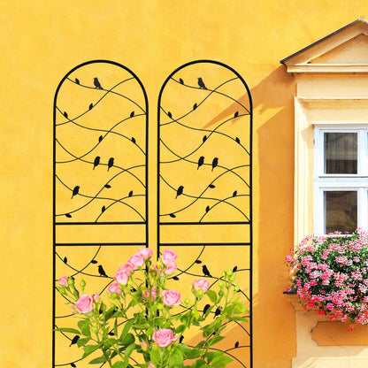 Two Rustproof Metal Garden Trellis and Supports