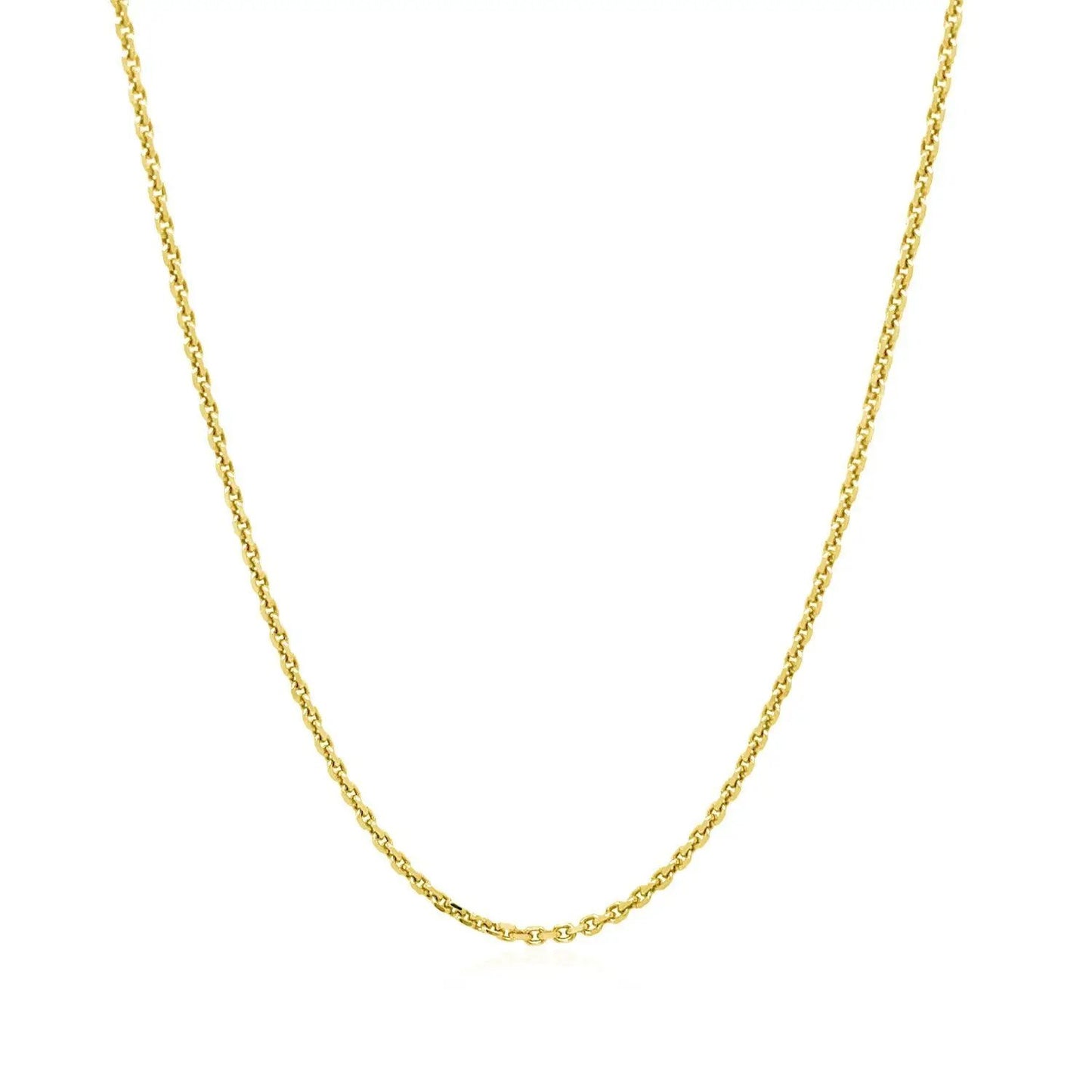 14k yellow gold diamond-cut cable link chain necklace 1.4mm by Bids.com on Tampa Home & Garden Store