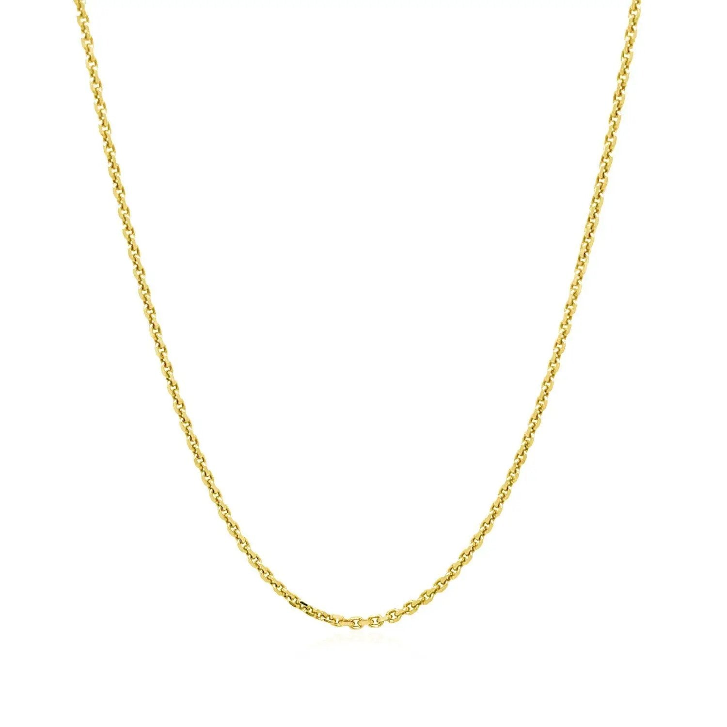 14k yellow gold diamond-cut cable link chain necklace 1.4mm by Bids.com on Tampa Home & Garden Store