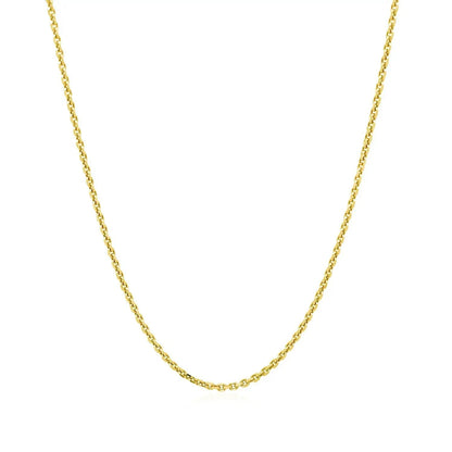 14k yellow gold diamond-cut cable link chain necklace 1.4mm by Bids.com on Tampa Home & Garden Store