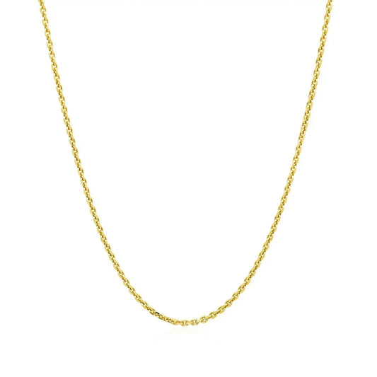 14k yellow gold diamond-cut cable link chain necklace 1.4mm by Bids.com on Tampa Home & Garden Store