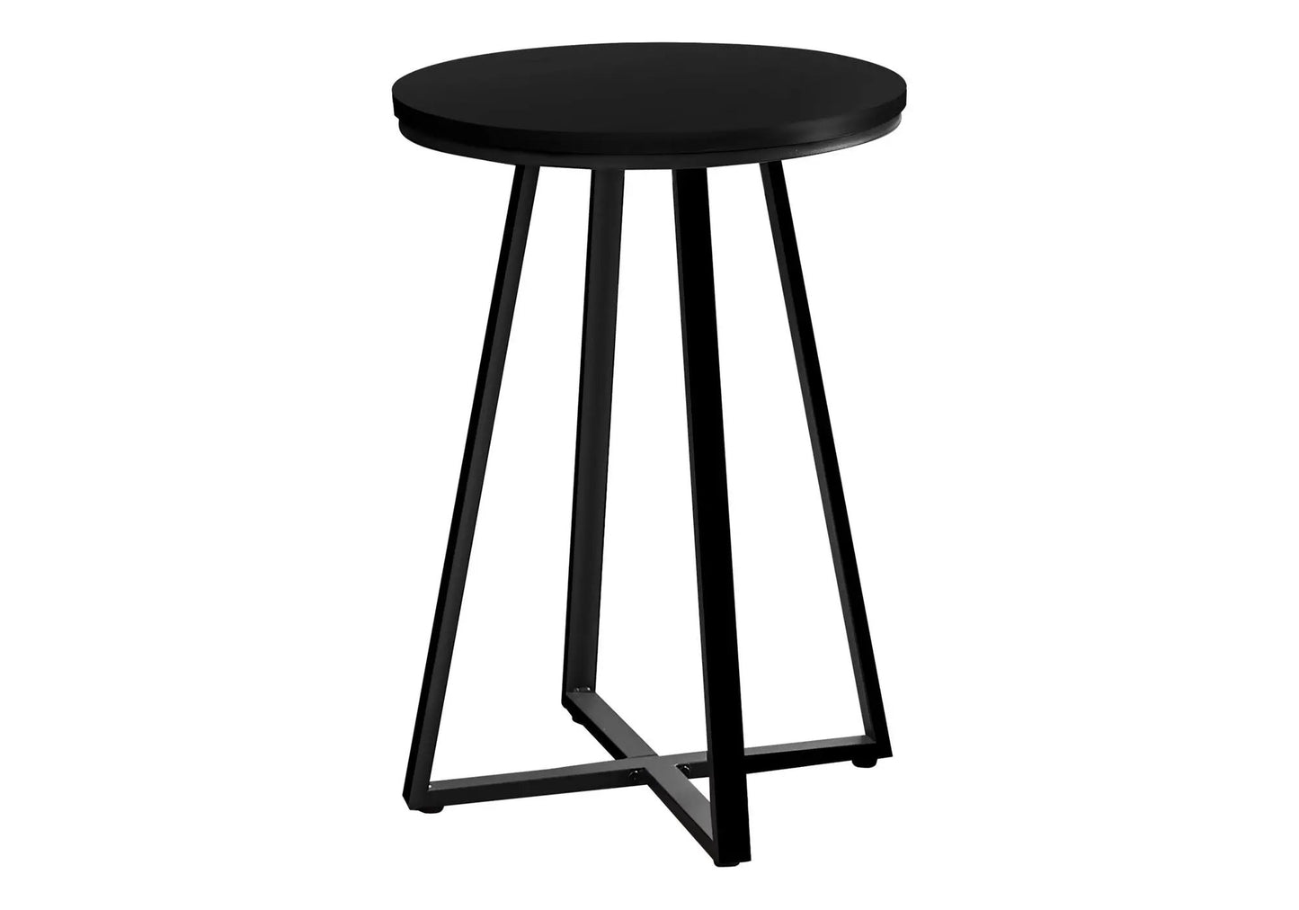 Round black metal accent side table with slim legs Unique Piece Furniture on Tampa Home & Garden Store