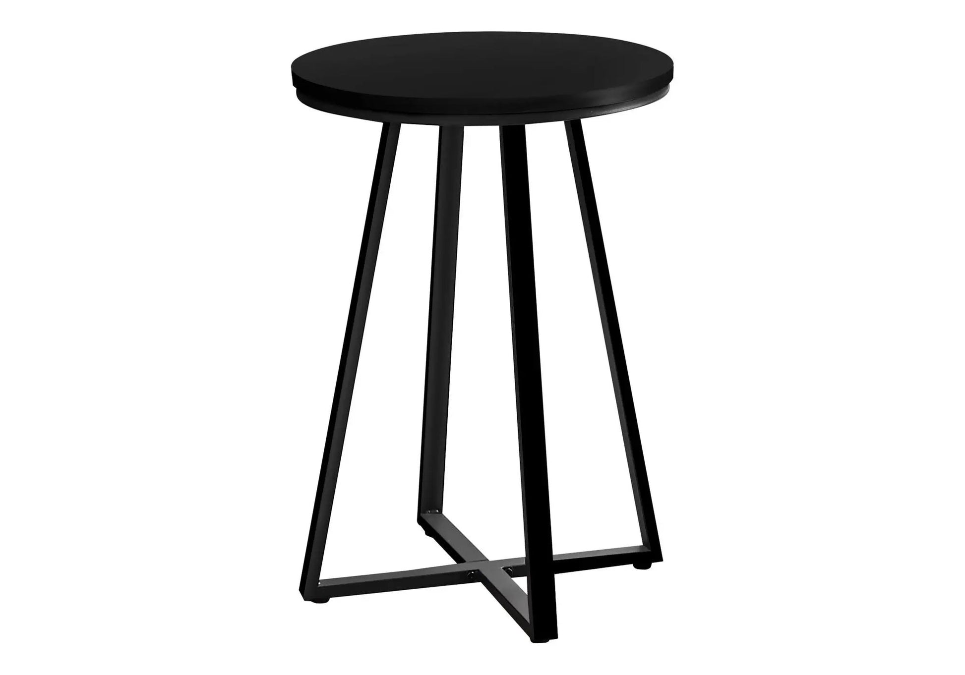 Round black metal accent side table with slim legs Unique Piece Furniture on Tampa Home & Garden Store