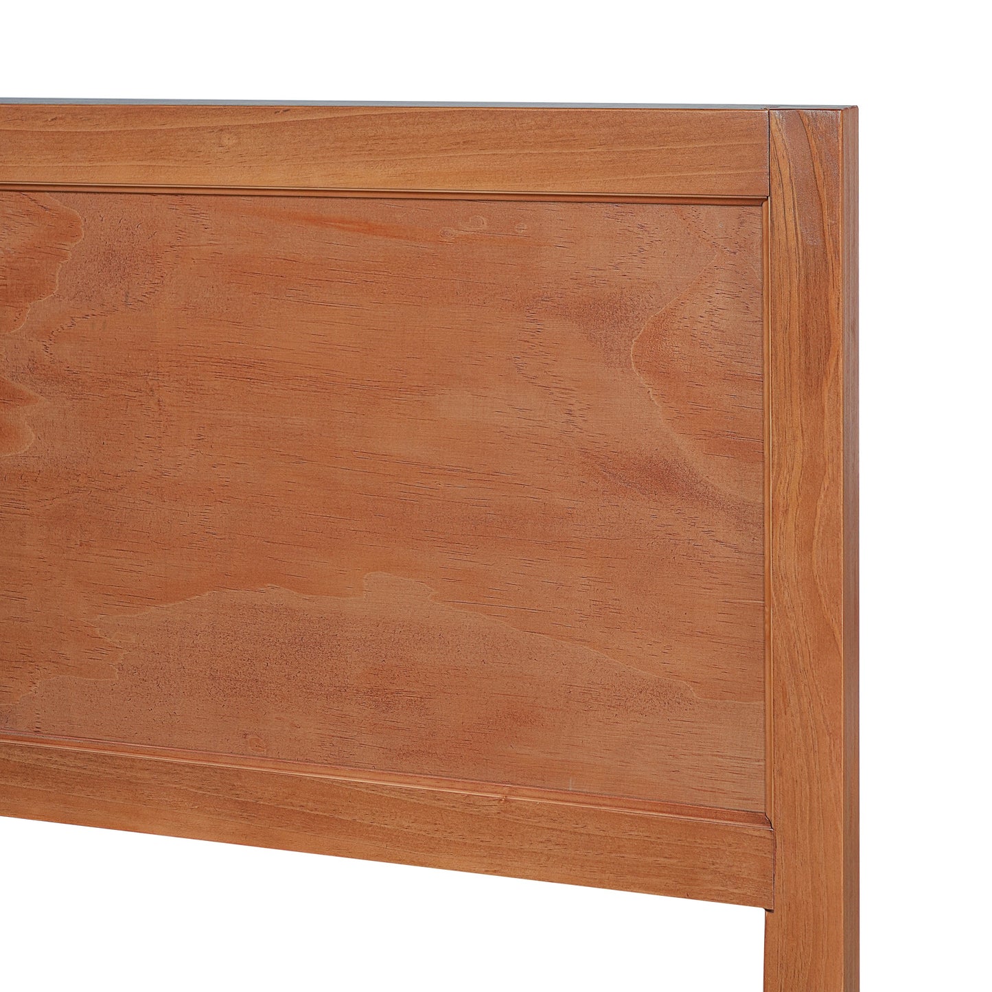 King size wood platform bed with headboard
