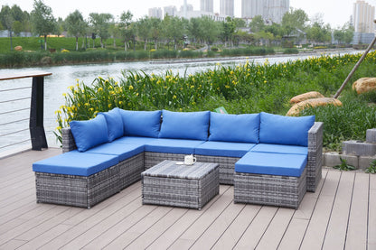 Stylish Outdoor Patio Sofa and Thick Cushion Set
