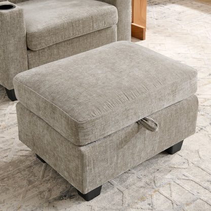 Brown Single Sofa Recliner and Manual Backrest