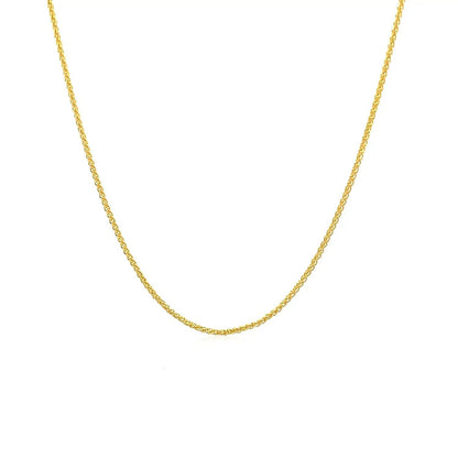 14k Yellow Gold Round Wheat Chain Necklace 1.0mm by Bids.com on Tampa Home & Garden Store