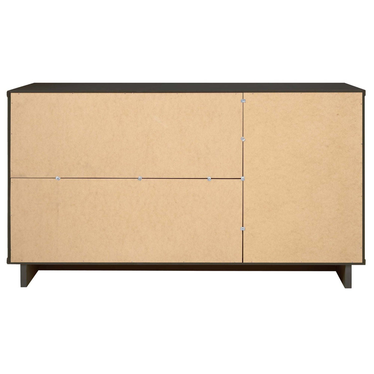 Granville Sideboard with full-extension drawers in natural plywood & black top HouseOfZazla on Tampa Home & Garden Store