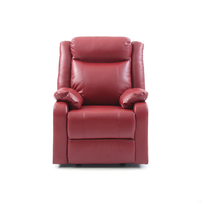 Dark Brown Manual Rocker Recliner and Padded Arms