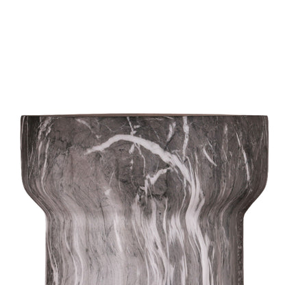 the Modern Geometric Outdoor Marble End Table