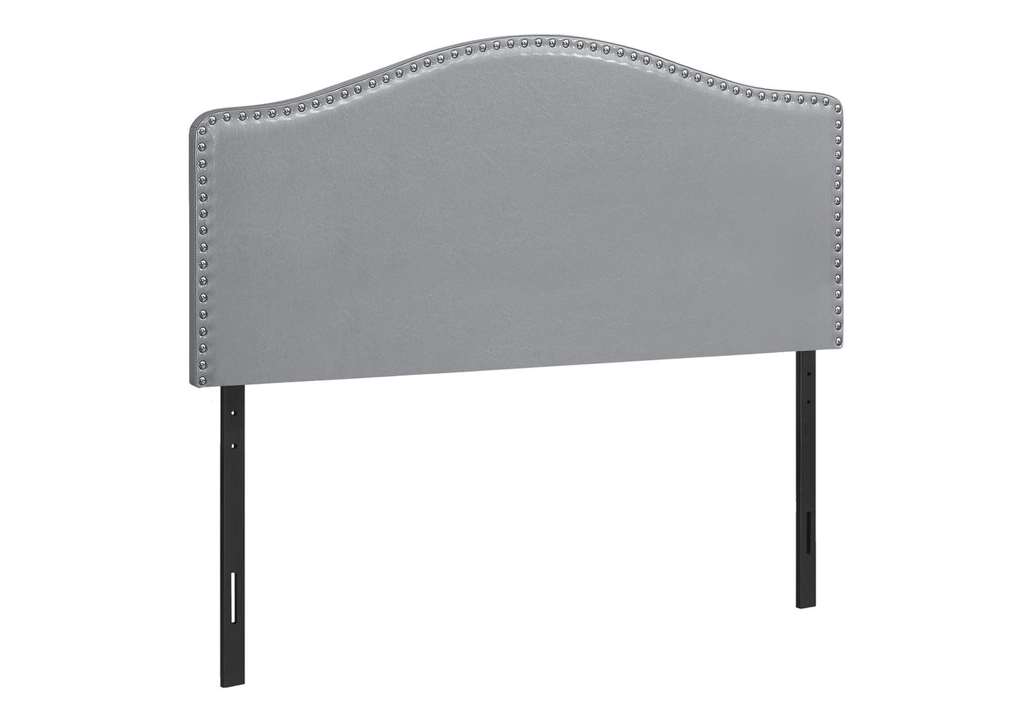 Gray Upholstered Headboard for a Full Size Bed