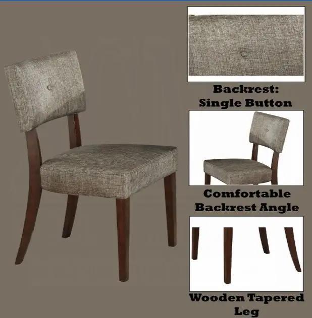 Drake Side Chair Gray Set of Two Dining Chairs