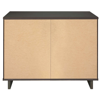 Solid wood 3-drawer dresser with ribbed fronts dark top and beige fronts HouseOfZazla on Tampa Home & Garden Store