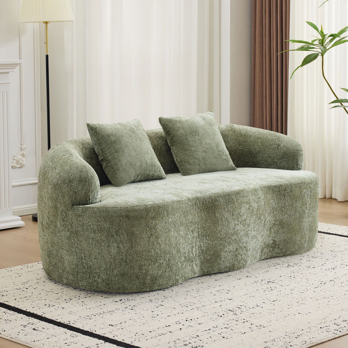 Curved Loveseat Sofa And High Quality Foam