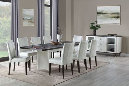 Carene dining table with leaf brown/white by HouseOfZazla, modern dining room on Tampa Home & Garden Store