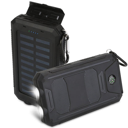10000mAh solar power bank by GemGear with dual USB, indicators, SOS LED; rugged outdoor charger on Tampa Home & Garden Store