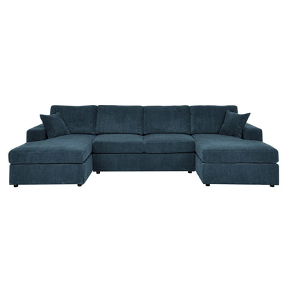 3 Piece Double Chaise Sectional Sofa for Family