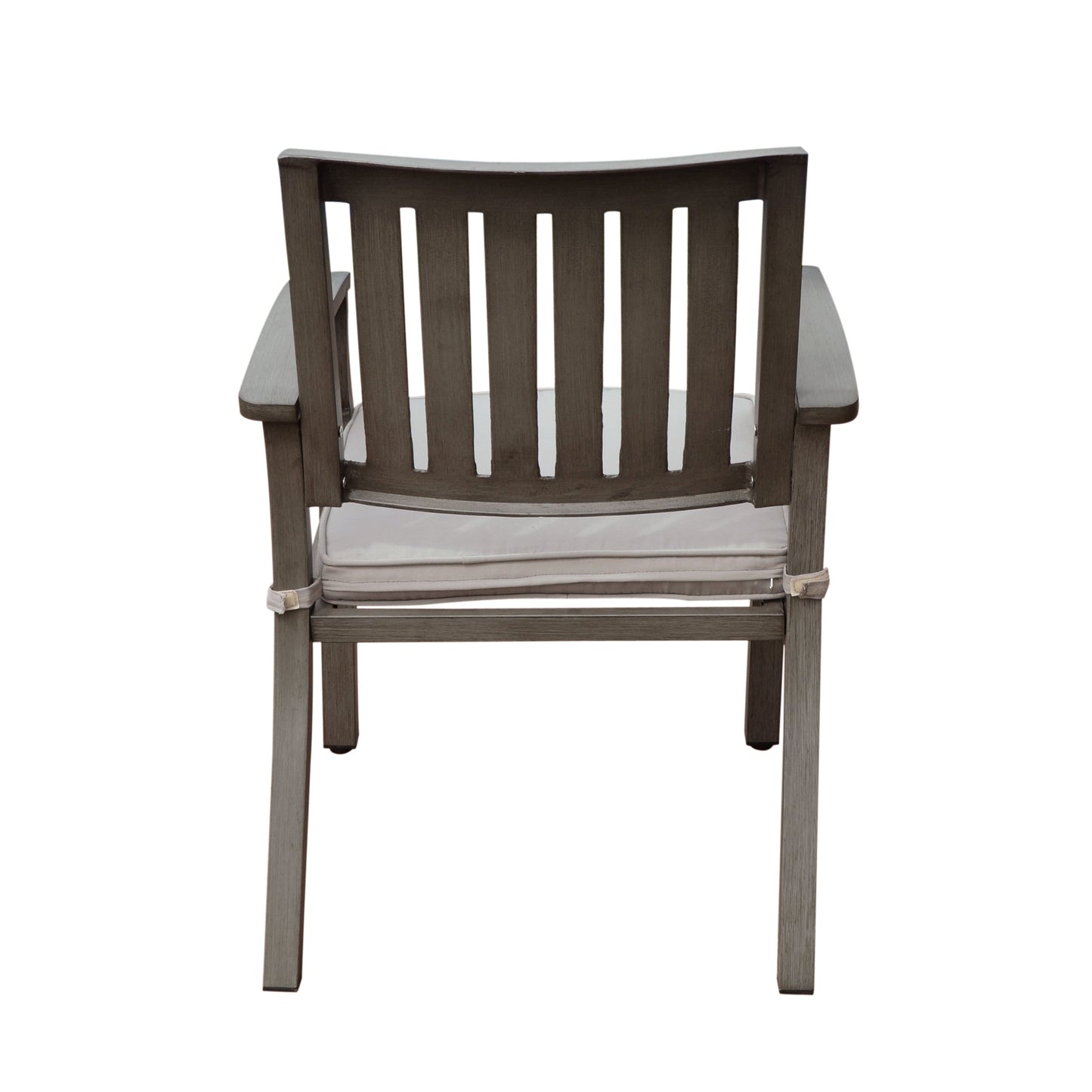 Outdoor Aluminum Dining Chair and Cushion Set 2