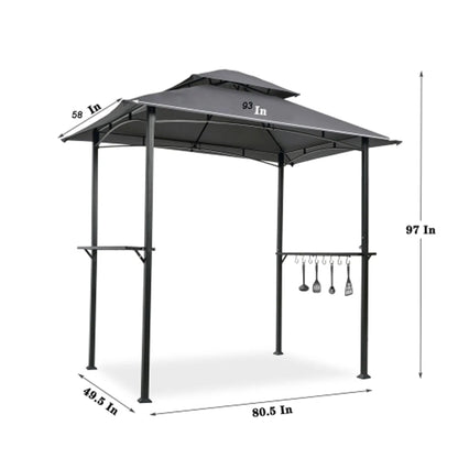 Outdoor Grill Gazebo and Double Tier Canopy