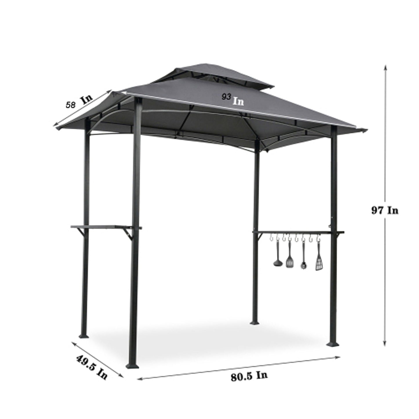 Outdoor Grill Gazebo and Steel Frame Canopy