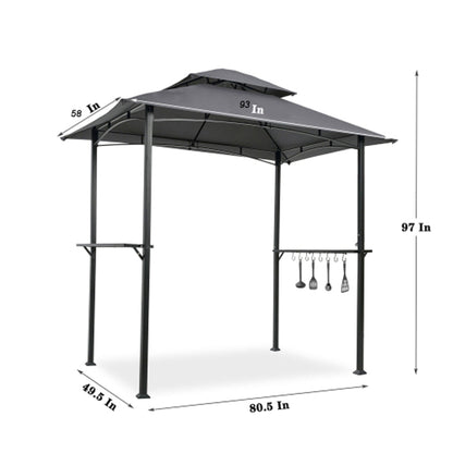 Outdoor Grill Gazebo and Steel Frame Canopy